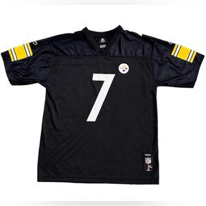 Reebok NFL Team Apparel Pittsburgh Steelers #7 Ben Rothlisburger Black Jersey XL